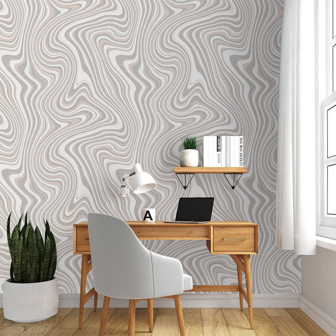 Multicolor Line Stone Wallpaper For Home and Office Wall Decoration