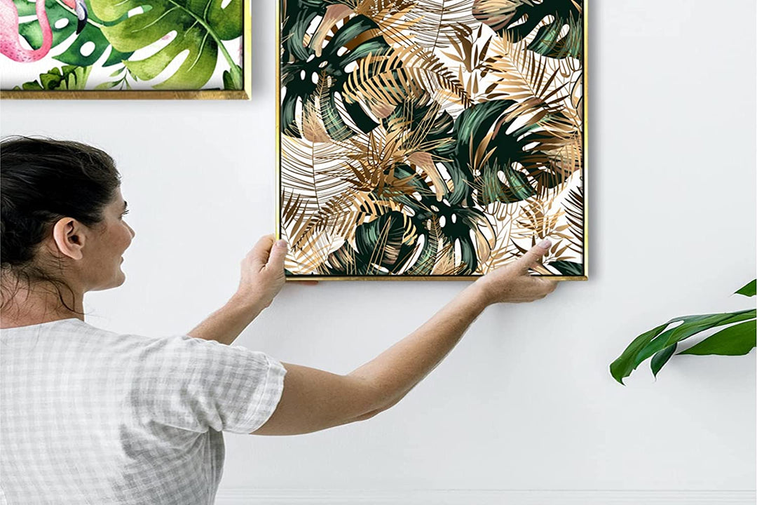 Nature Canvas Floating Frame Collage Painting for Home and Office Wall Decoration