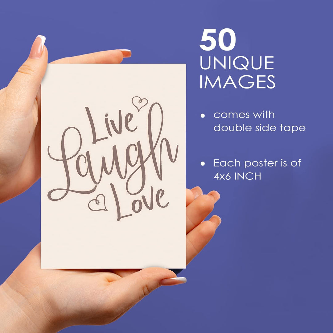 PAPER PLANE DESIGN Boho Chich Travel Quotes Posters Collage Kit For Room Décor set of 50 Size : (4 in x 6 Inch