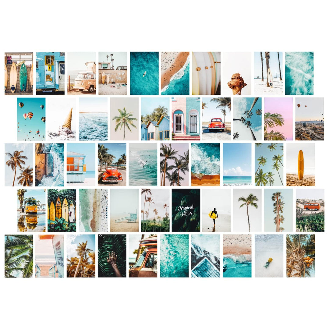 PAPER PLANE DESIGN Boho Chich Travel Quotes Posters Collage Kit For Room Décor set of 50 Size : (4 in x 6 Inch