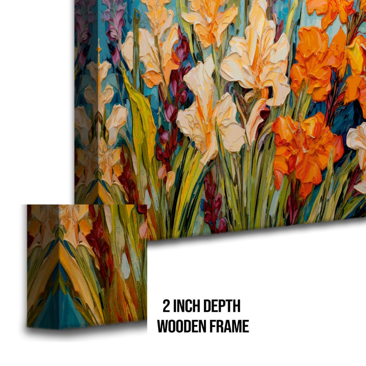 PAPER PLANE DESIGN Canvas Floral Wall Art: A Symphony of Nature's Elegance Large Size Canvas Framed Paintings For Living Room, Office, Home Decor. (FLWA06)