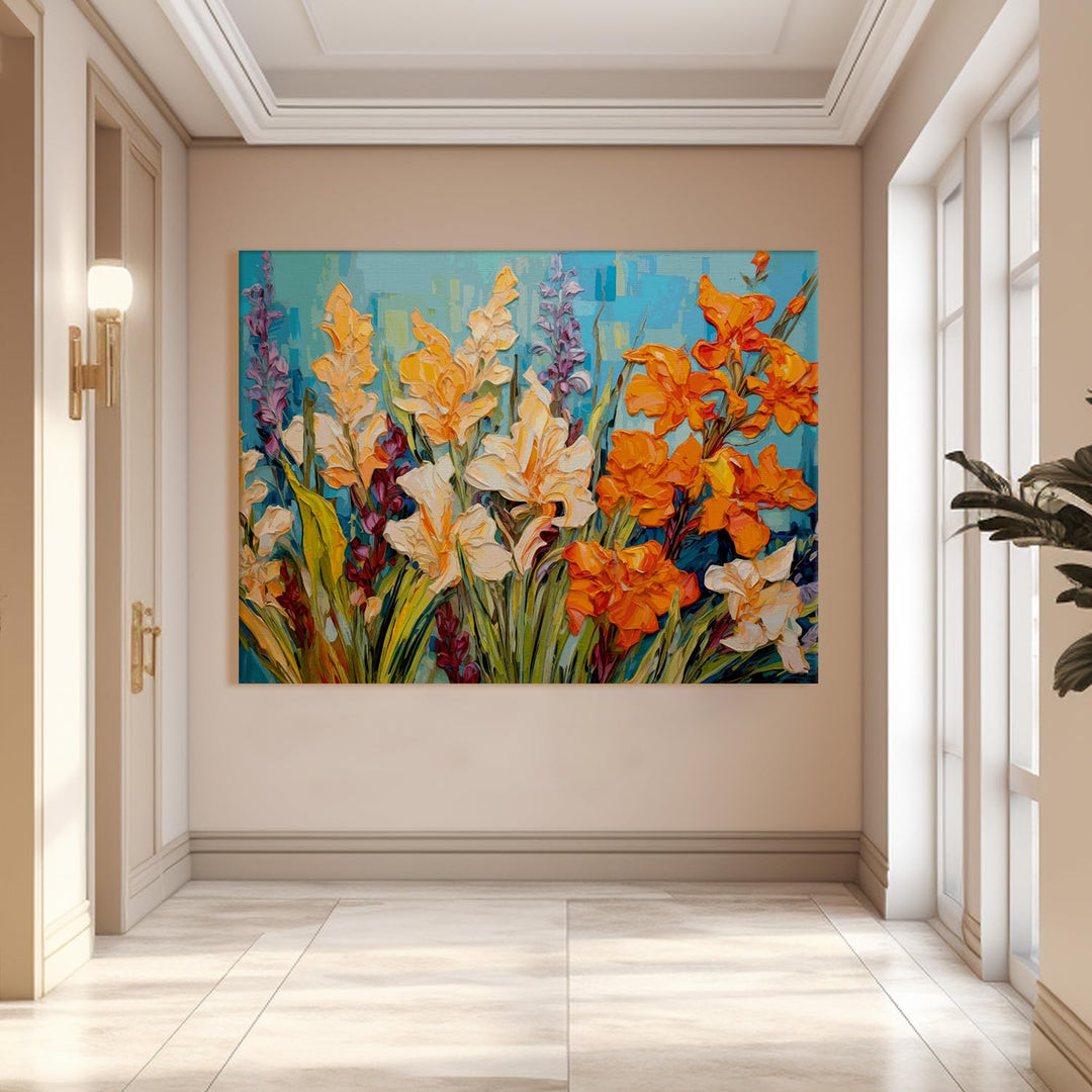 PAPER PLANE DESIGN Canvas Floral Wall Art: A Symphony of Nature's Elegance Large Size Canvas Framed Paintings For Living Room, Office, Home Decor. (FLWA06)