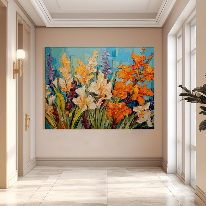 PAPER PLANE DESIGN Canvas Floral Wall Art: A Symphony of Nature's Elegance Large Size Canvas Framed Paintings For Living Room, Office, Home Decor. (FLWA06)