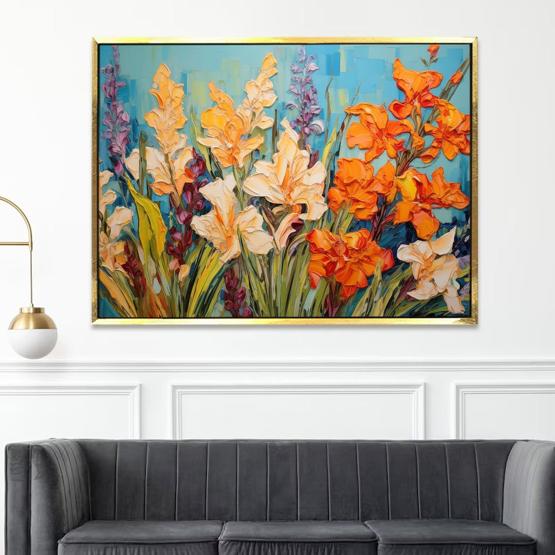 PAPER PLANE DESIGN Canvas Floral Wall Art: A Symphony of Nature's Elegance Large Size Canvas Framed Paintings For Living Room, Office, Home Decor. (FLWA06)