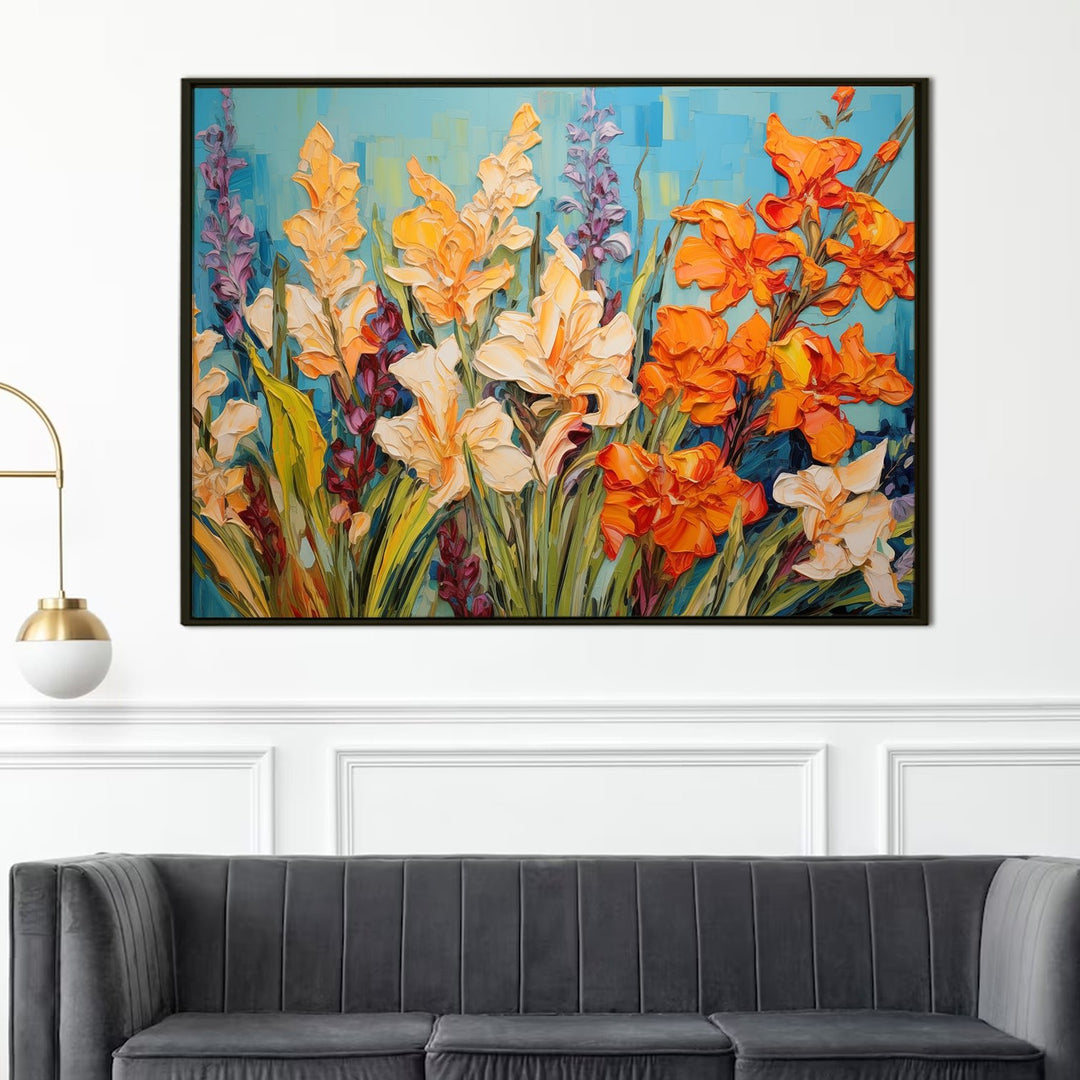 PAPER PLANE DESIGN Canvas Floral Wall Art: A Symphony of Nature's Elegance Large Size Canvas Framed Paintings For Living Room, Office, Home Decor. (FLWA06)