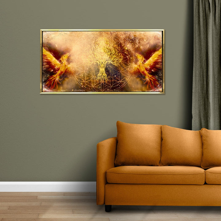 Pheonix Vastu Painting Canvas Framed for Home and office Wall Decoration