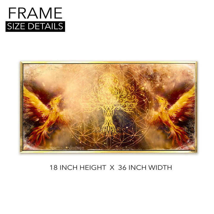 Pheonix Vastu Painting Canvas Framed for Home and office Wall Decoration