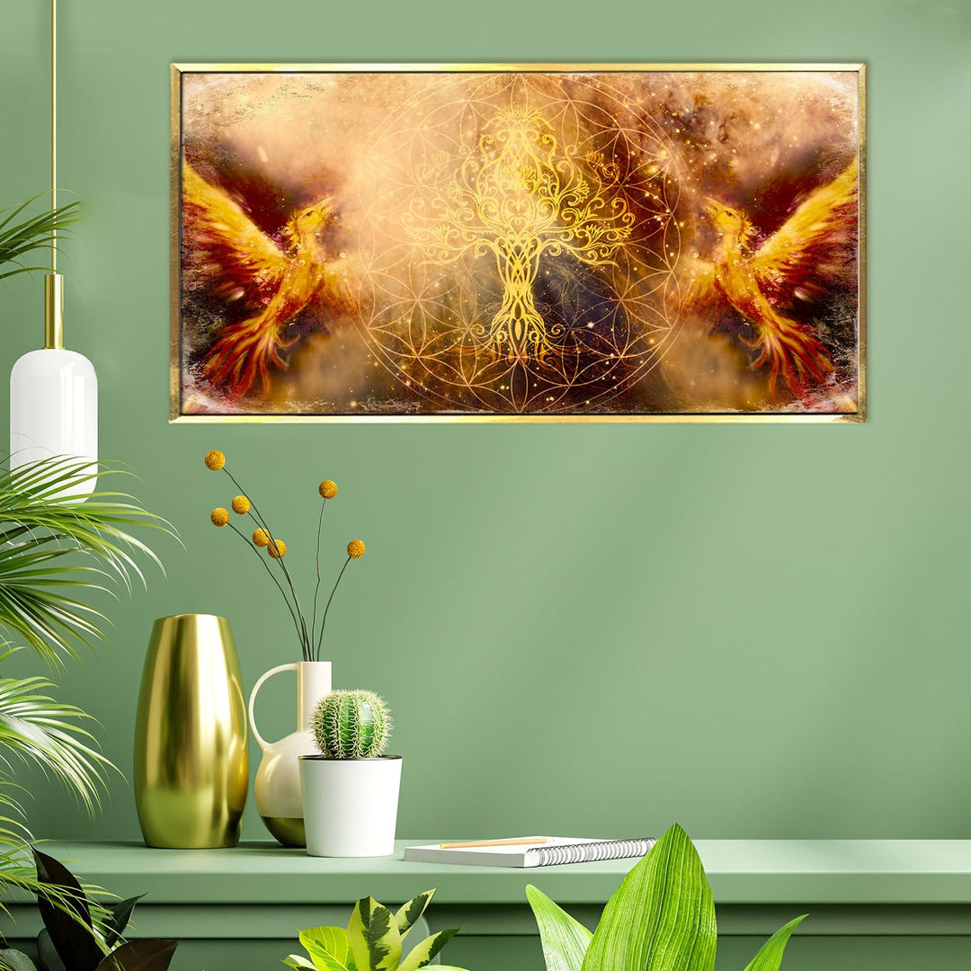 Pheonix Vastu Painting Canvas Framed for Home and office Wall Decoration