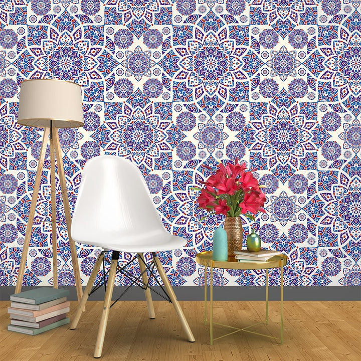 Red Moroccan luxury Self Adhesive Turkish Wallpaper