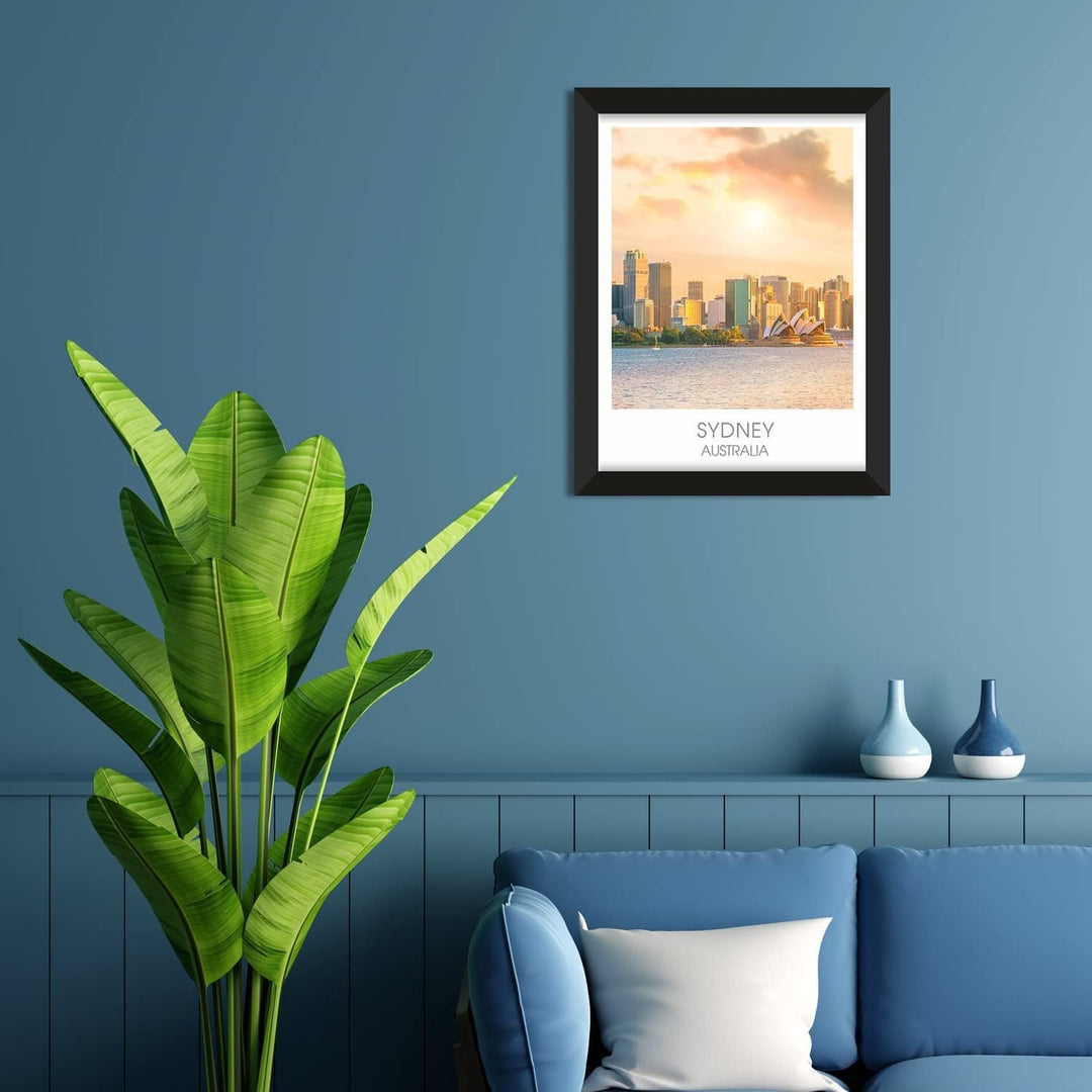 Travel-Themed Framed Paintings for Home & Office Wall Decoration (11x14 inches)