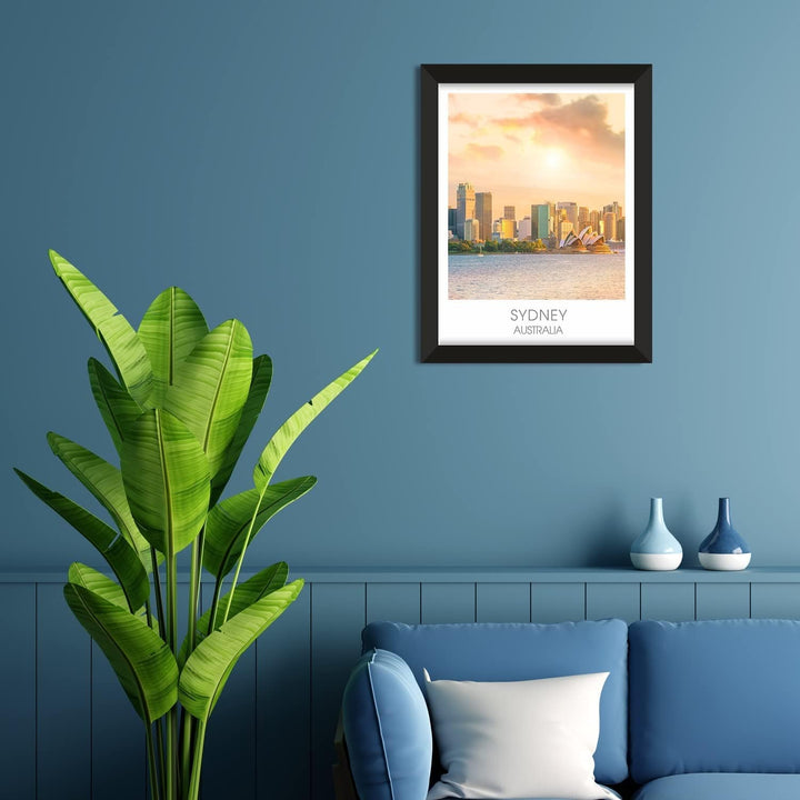 Travel-Themed Framed Paintings for Home & Office Wall Decoration (11x14 inches)