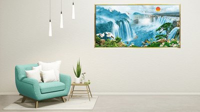 Flowing Wealth: Enhancing Abundance and Prosperity with Feng Shui Waterfall Paintings