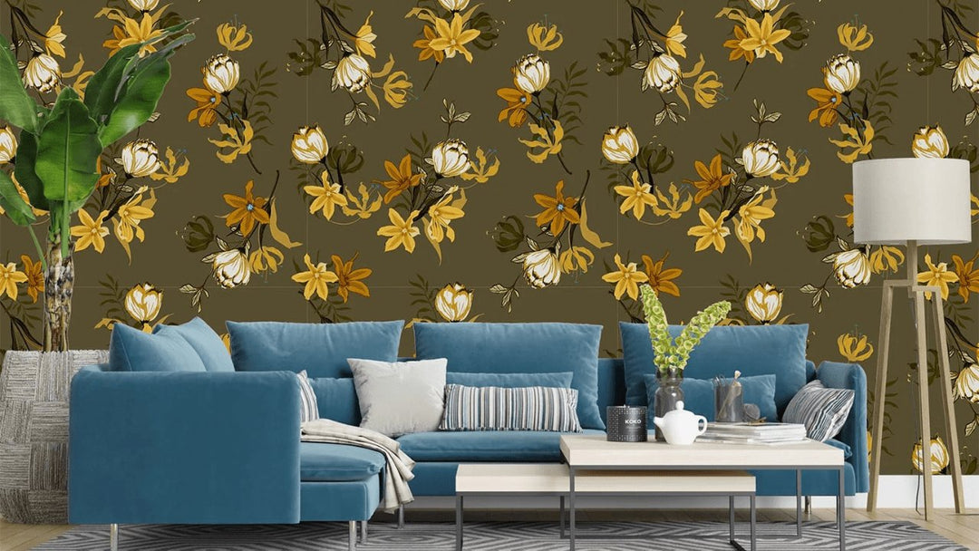 Get Inspired with Bold and Beautiful Luxury Floral Wallpaper - Paper Plane Design