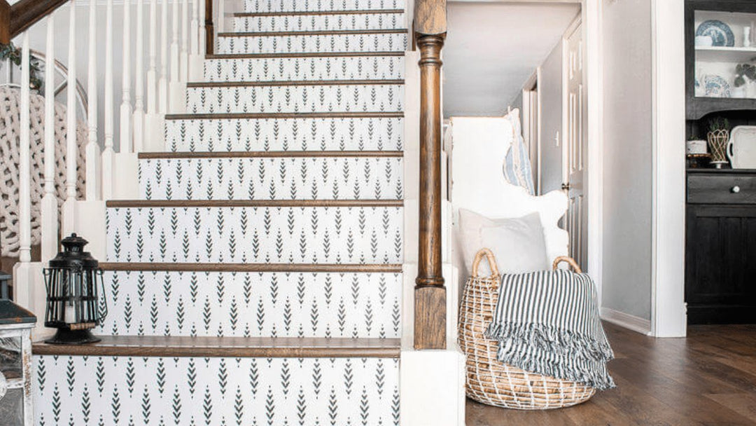 How to beautify stairs with wallpaper? - Paper Plane Design