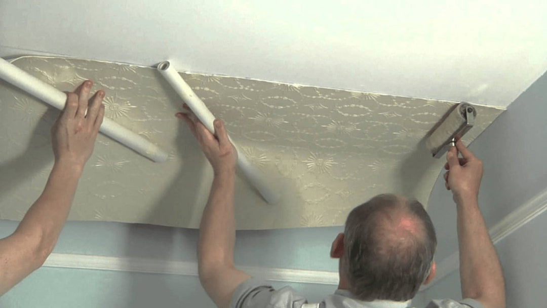 How to wallpaper the ceiling? - Paper Plane Design