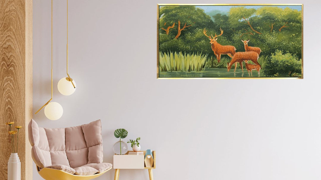 The Power of Deer in Vastu and Feng Shui: Enhance Your Home with Canvas Paintings - Paper Plane Design