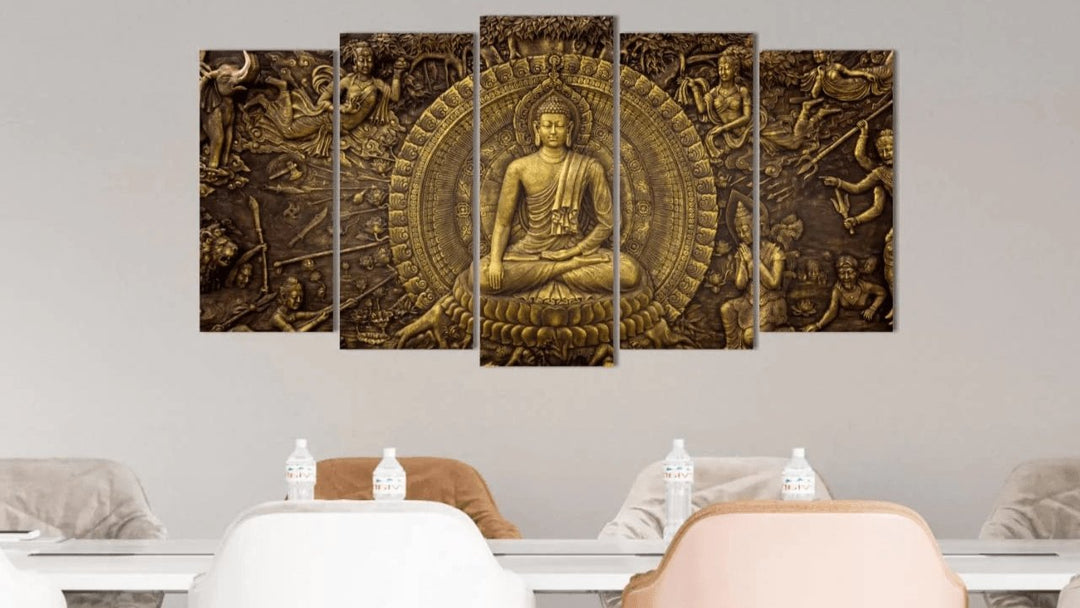 Transforming Your Space with the Beauty of Lord Buddha Wall Paintings - Paper Plane Design