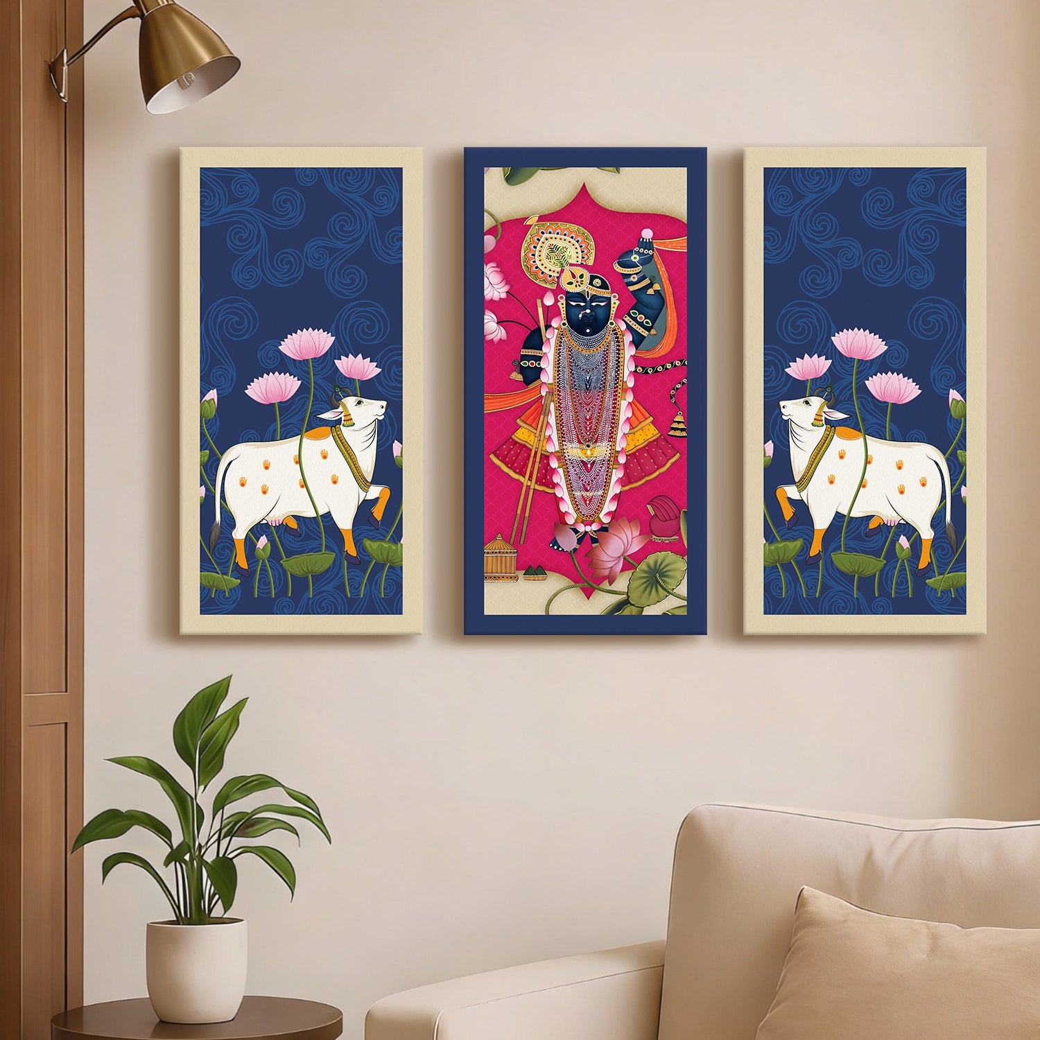 Pichwai Canvas Paintings – Paper Plane Design