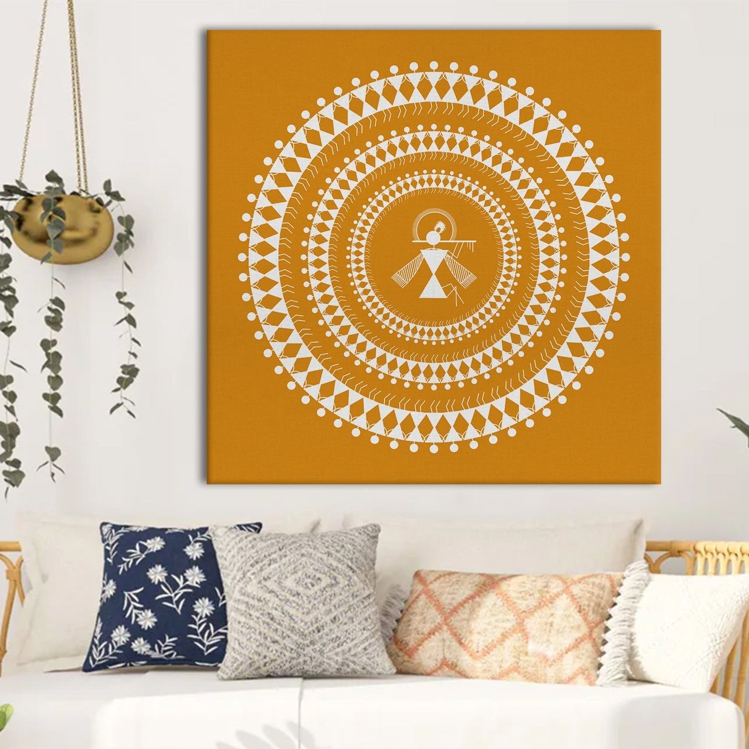 Warli Canvas Paintings – Paper Plane Design