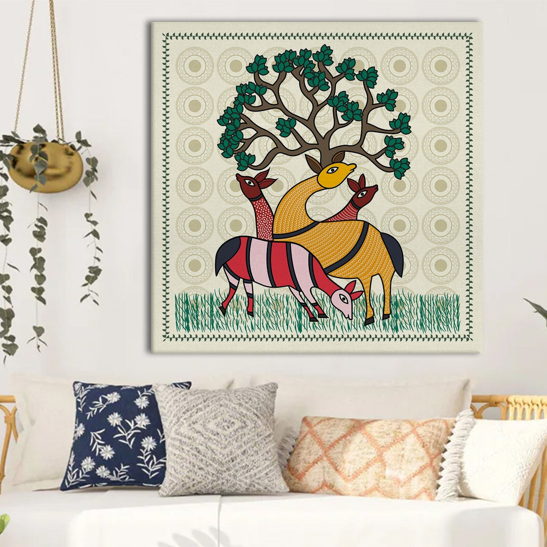 Kalighat Canvas Paintings – Paper Plane Design