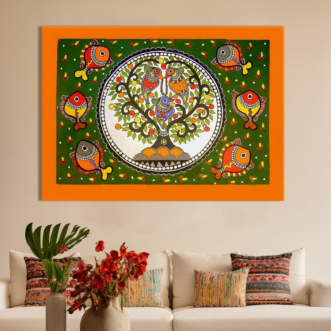 Madhubani Canvas Paintings – Paper Plane Design