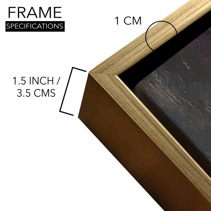 Gospel Choir on Southern Chapel Steps Wall Art, HD Canvas Print, Golden Floater Framed, Ready to Hang, (24 In x 48 In) (MUSIC-WA-25-A)