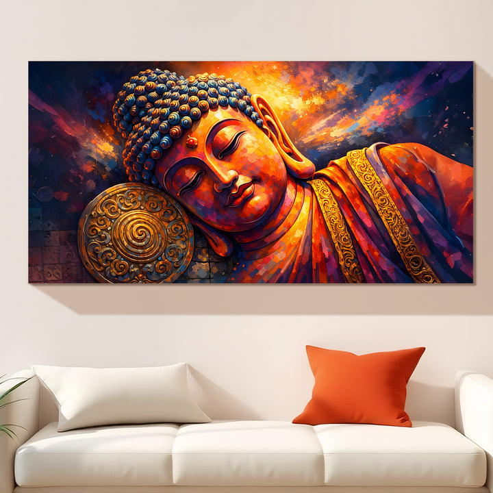 Serene Retreat: Lord Buddha Wall Art Paintings for Bedroom Decor ...
