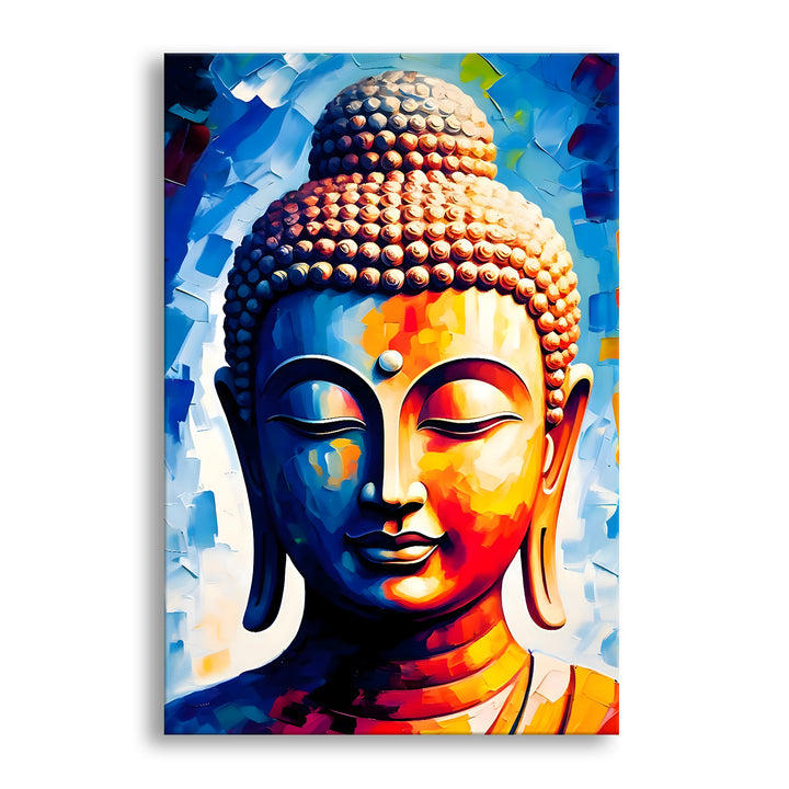 Serene Buddha Meditation Wall Art | HD Canvas Print Gallery Wrap Painting | Ready to Hang | Perfect for Pooja Room & Office Décor | Size: 20x30 Inch (BDWA64)