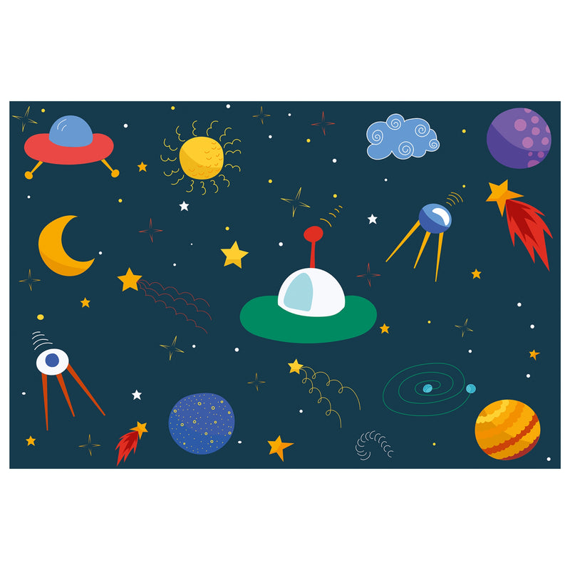 Personalized Cosmos Planets Wall Mural For Nursery Kids Wallpapers