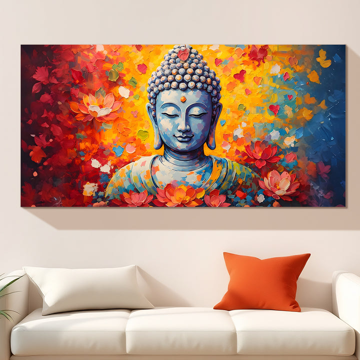 Serene Retreat: Lord Buddha Wall Art Paintings for Bedroom Decor ...
