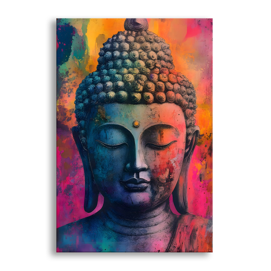 Serene Buddha Meditation Wall Art | HD Canvas Print Gallery Wrap Painting | Ready to Hang | Perfect for Pooja Room & Office Décor | Size: 20x30 Inch (BDWA52)