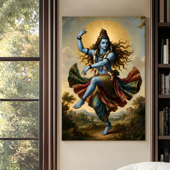 Lord Shiva Wall Art | HD Canvas Print Gallery Wrap Painting | Ready to Hang | Perfect for Pooja Room & Office Décor | Size: 20x30 Inch (SHWA09)