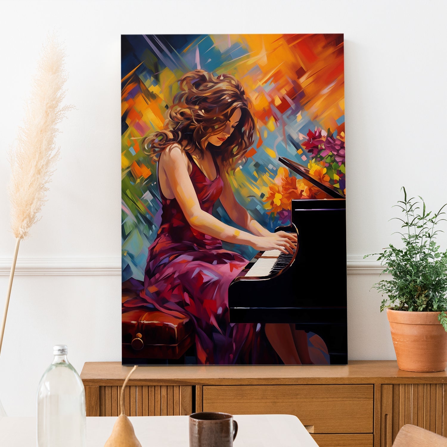 Melodic Whispers Wall Art Painting, HD Canvas Print, Framed, Ready