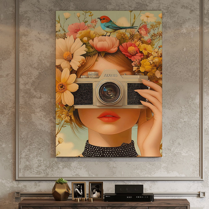 Captured in Bloom Wall Art Painting, HD Canvas Print, Framed, Ready to Hang. (POMWA234)