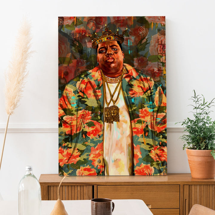 Floral Royalty – Urban Hip-Hop Portrait  Wall Art, HD Canvas Print, Framed, Ready to Hang. (POMWA332)