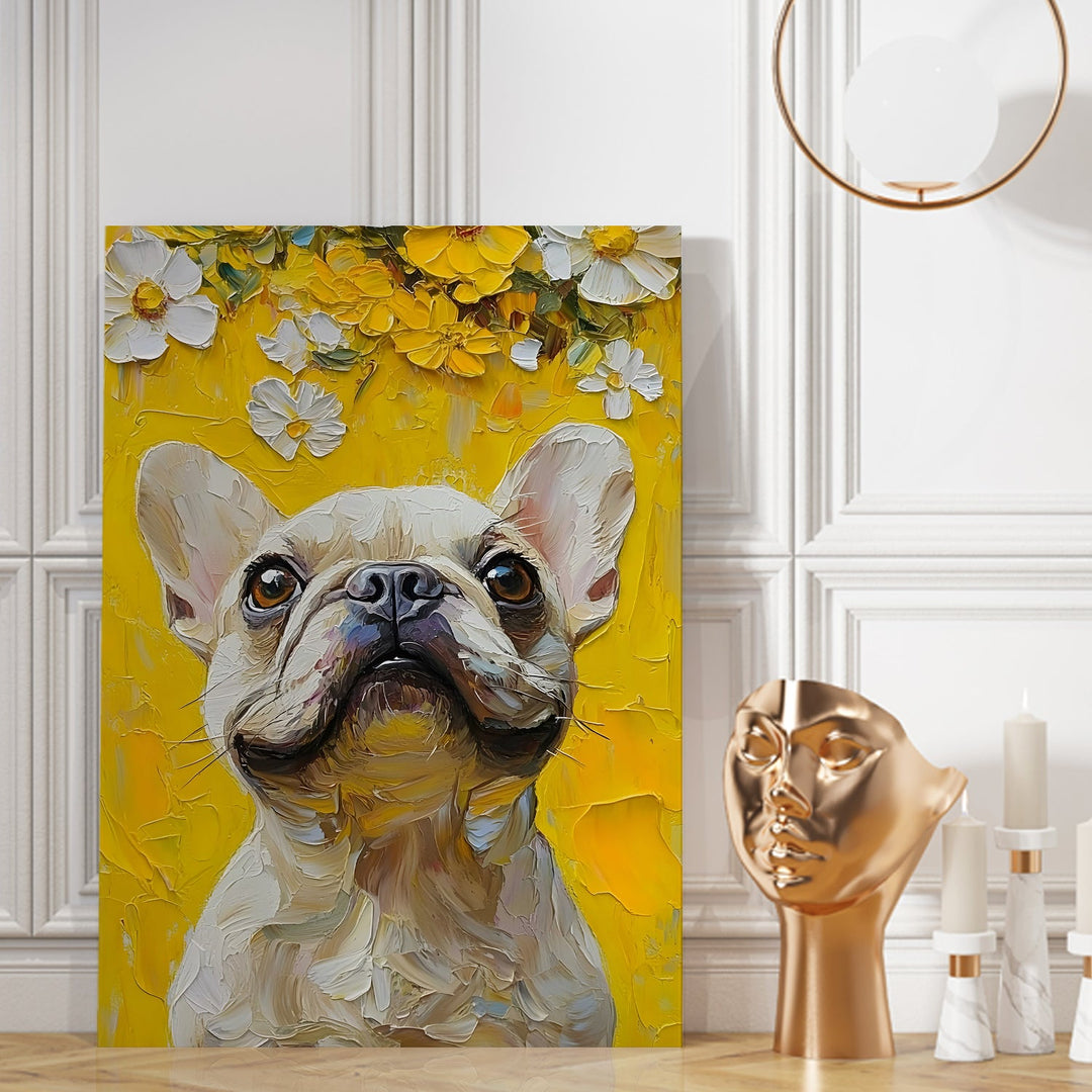 The Sunshine Pup Wall Art Painting, HD Canvas Print, Framed, Ready to Hang. (ABMWA123)
