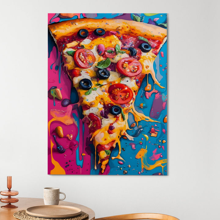 Color Crust Chaos Wall Art Painting, HD Canvas Print, Framed, Ready to Hang. (POMWA268)