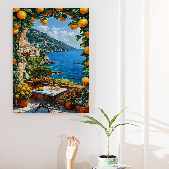 Amalfi Dreamscape Wall Art Painting, HD Canvas Print, Framed, Ready to Hang. (AMWA54)