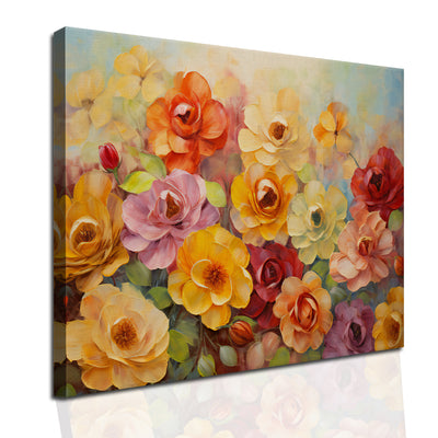 Floral Wall Art Canvas Painting For Hotels and Restaurants Wall Decoration