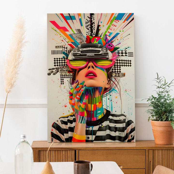 Styled in Chaos Wall Art Painting, HD Canvas Print, Framed, Ready to Hang. (POMWA248)