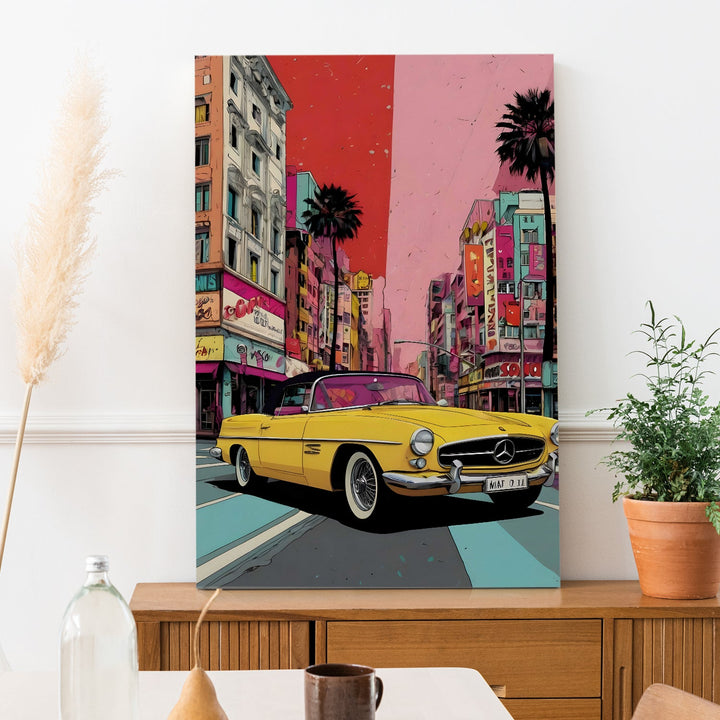 Urban Retroscape Wall Painting, HD Canvas Print, Framed, Ready to Hang. (POMWA202)