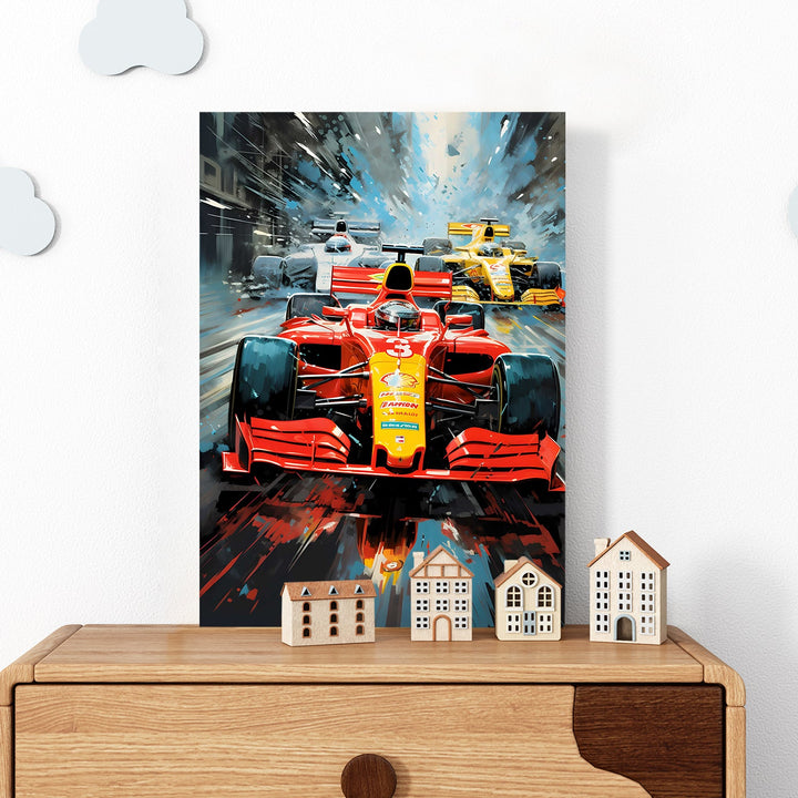 Race Day Glory Wall Art Painting, HD Canvas Print, Framed, Ready to Hang. (POMWA214)