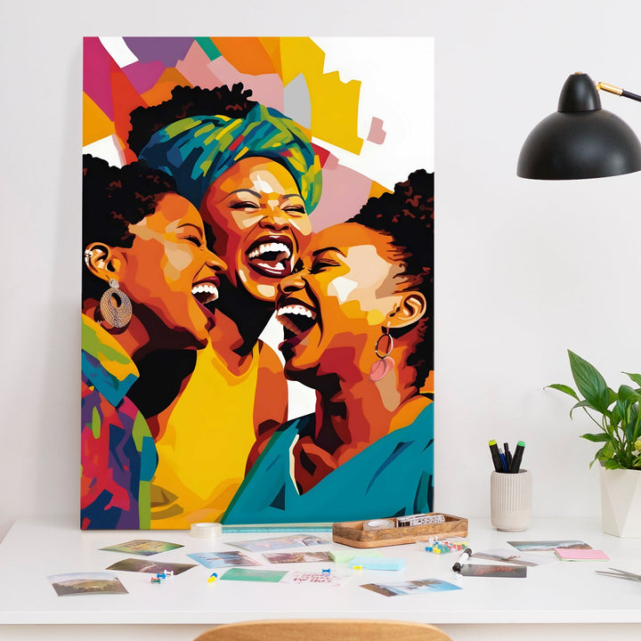 Laughter Unfiltered Wall Art Painting, HD Canvas Print, Framed, Ready to Hang. (POMWA239)