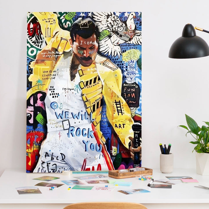 Electric Stage Vibes Wall Art Painting, HD Canvas Print, Framed, Ready to Hang. (POMWA251)