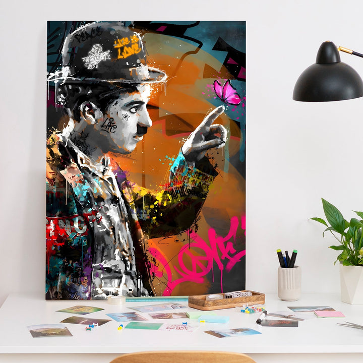 The Color of Chaplin Wall Art Painting, HD Canvas Print, Framed, Ready to Hang. (POMWA265)