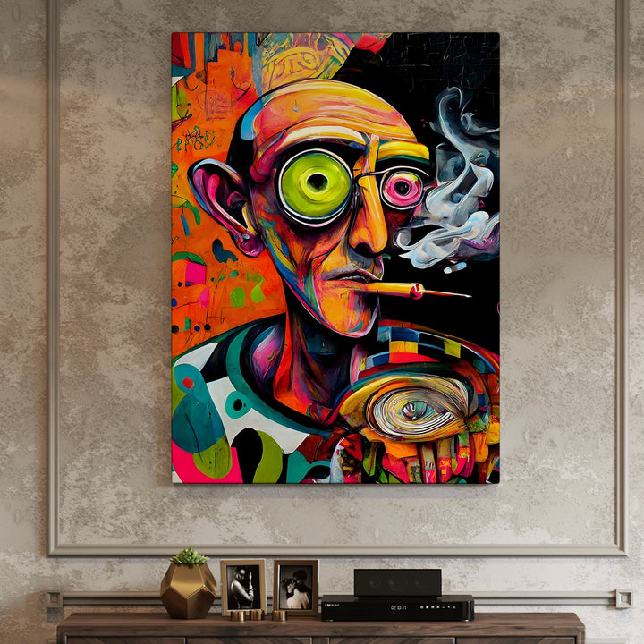 Pop Brainstorm Wall Art Painting, HD Canvas Print, Framed, Ready to Hang. (POMWA255)