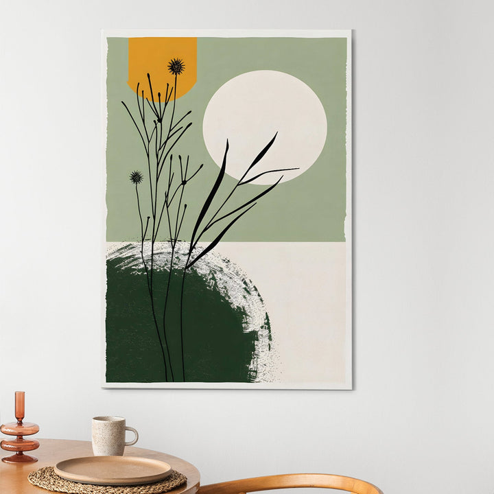 Modern Meadow Wall Art Painting, HD Canvas Print, Framed, Ready to Hang. (POMWA197)