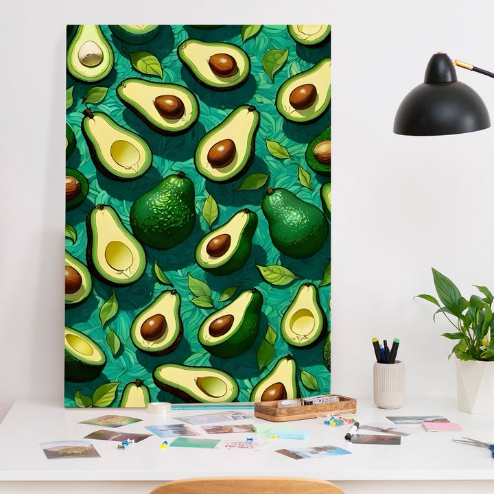 Avocado Love – Vibrant Kitchen Wall Art, HD Canvas Print, Framed, Ready to Hang. (POMWA328)