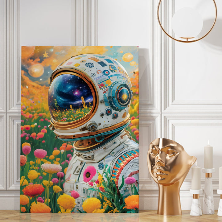 Cosmic Bloom Wall Art Painting, HD Canvas Print, Framed, Ready to Hang. (POMWA73)