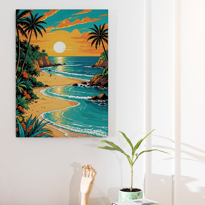 Waves of Peace Wall Art Painting, HD Canvas Print, Framed, Ready to Hang. (AMWA52)
